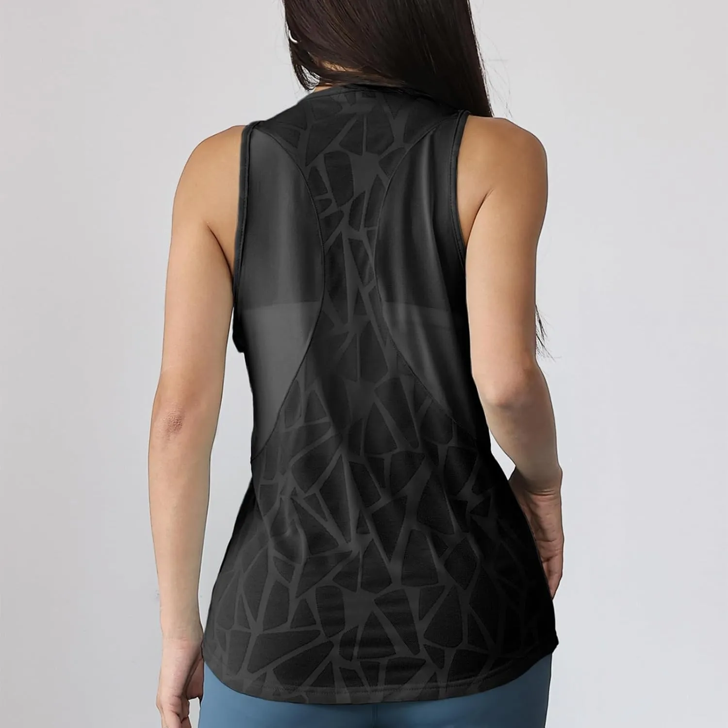 Summer Sports Yoga Tank Tops for Women, Lightweight Breathable Loose Sleeveless Shirts Outdoor Running Workout Clothes