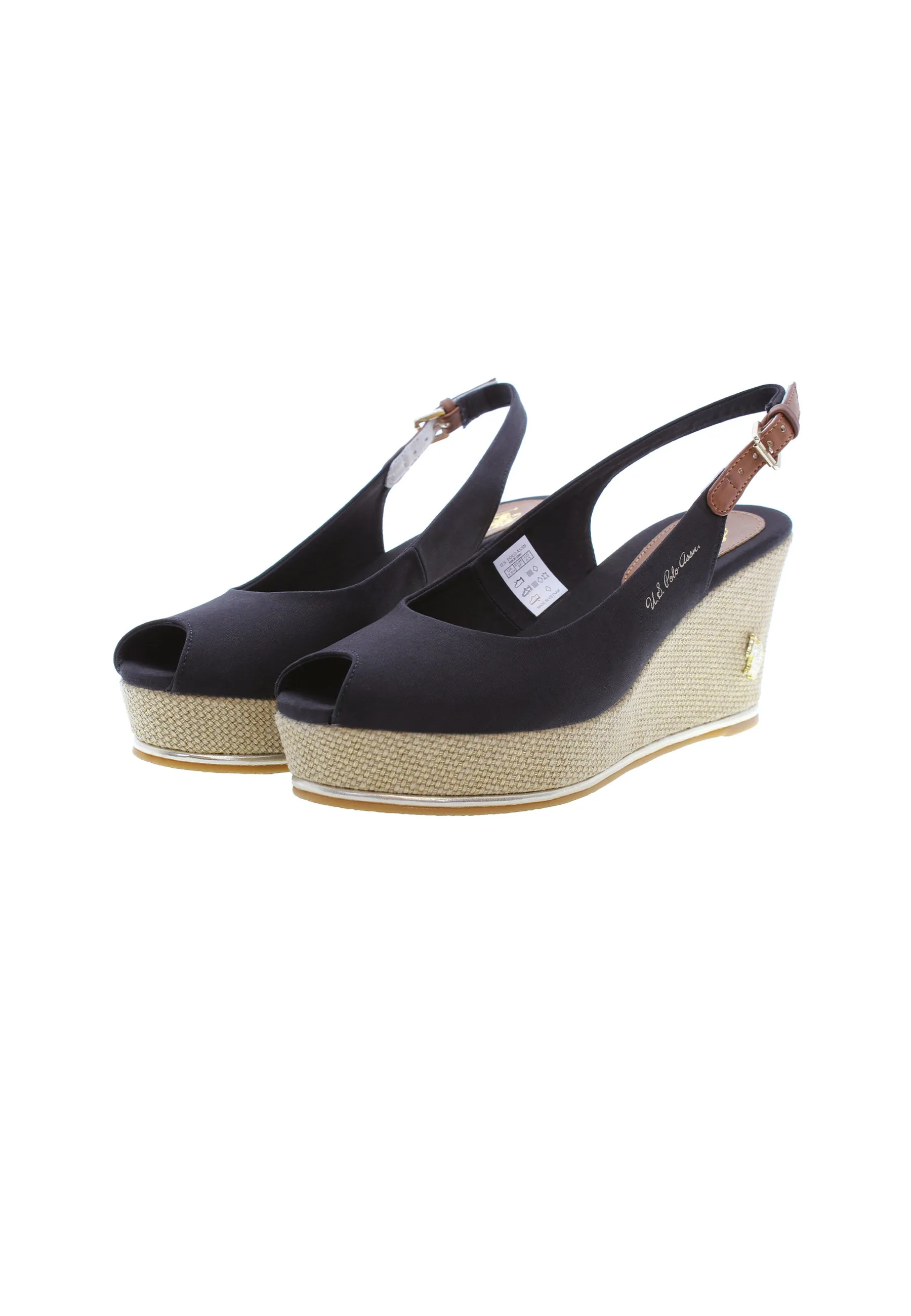 U.S. POLO ASSN.  WOMEN SANDALS IN BLACK