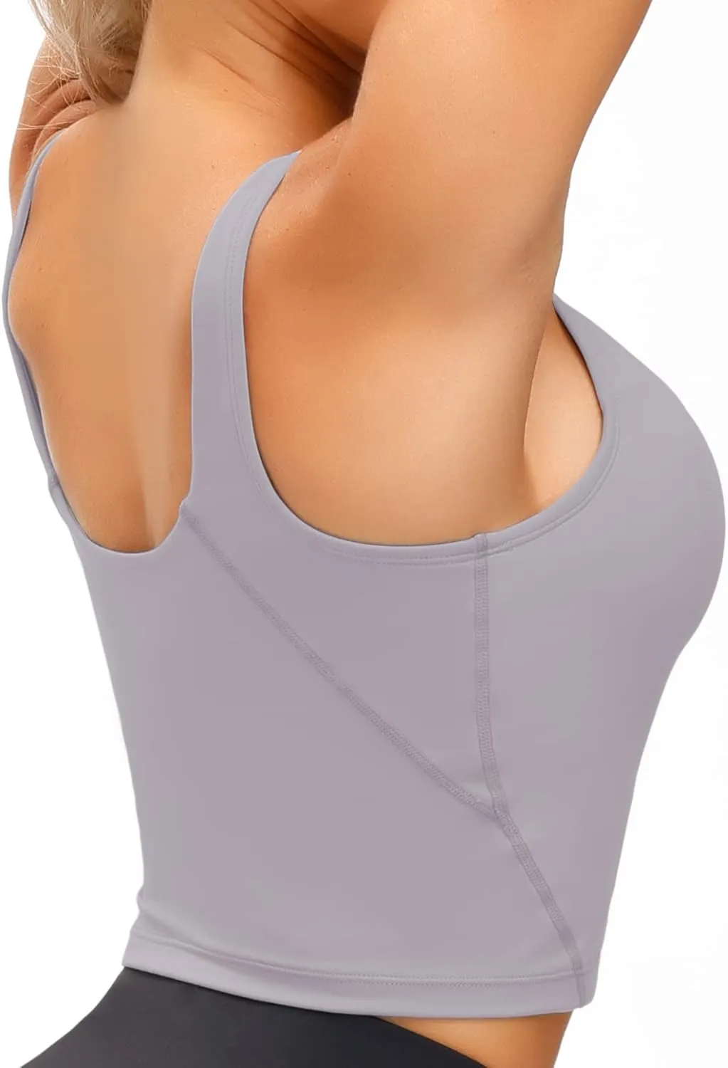 Wjustforu Women's Tank Top Padded Sports Bra Running Workout Yoga Crop Top