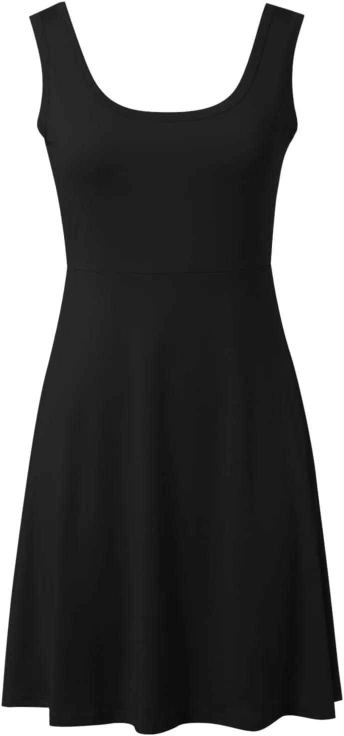Women's Summer Beach Mini Dress Sleeveless Rockabilly Casual Dress Skater 2025 Trenty Tank Dresses