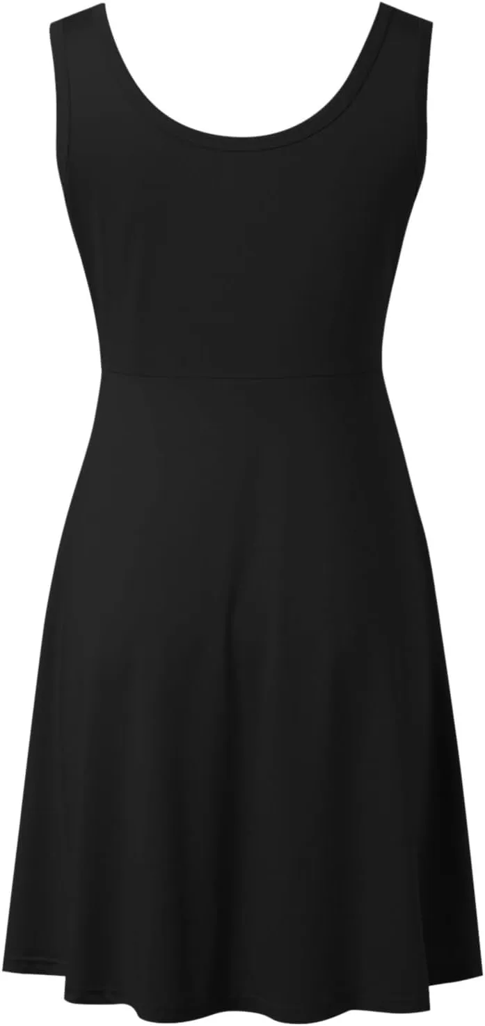 Women's Summer Beach Mini Dress Sleeveless Rockabilly Casual Dress Skater 2025 Trenty Tank Dresses