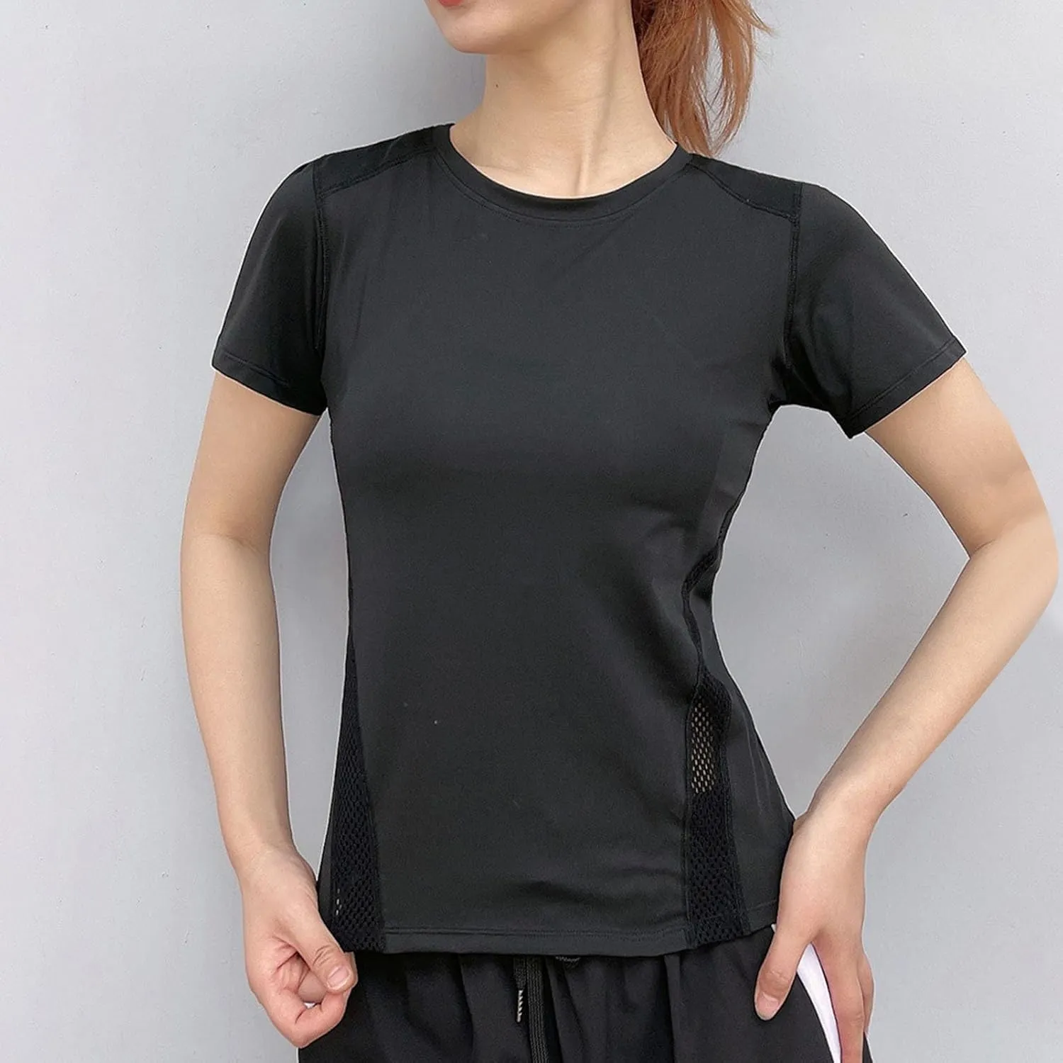 Workout Tops for Women Breathable Quick Dry Loose Fit T Shirt Outdoor Yoga Running Hiking Gym Tee Athletic Tops