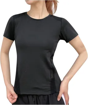 Workout Tops for Women Breathable Quick Dry Loose Fit T Shirt Outdoor Yoga Running Hiking Gym Tee Athletic Tops