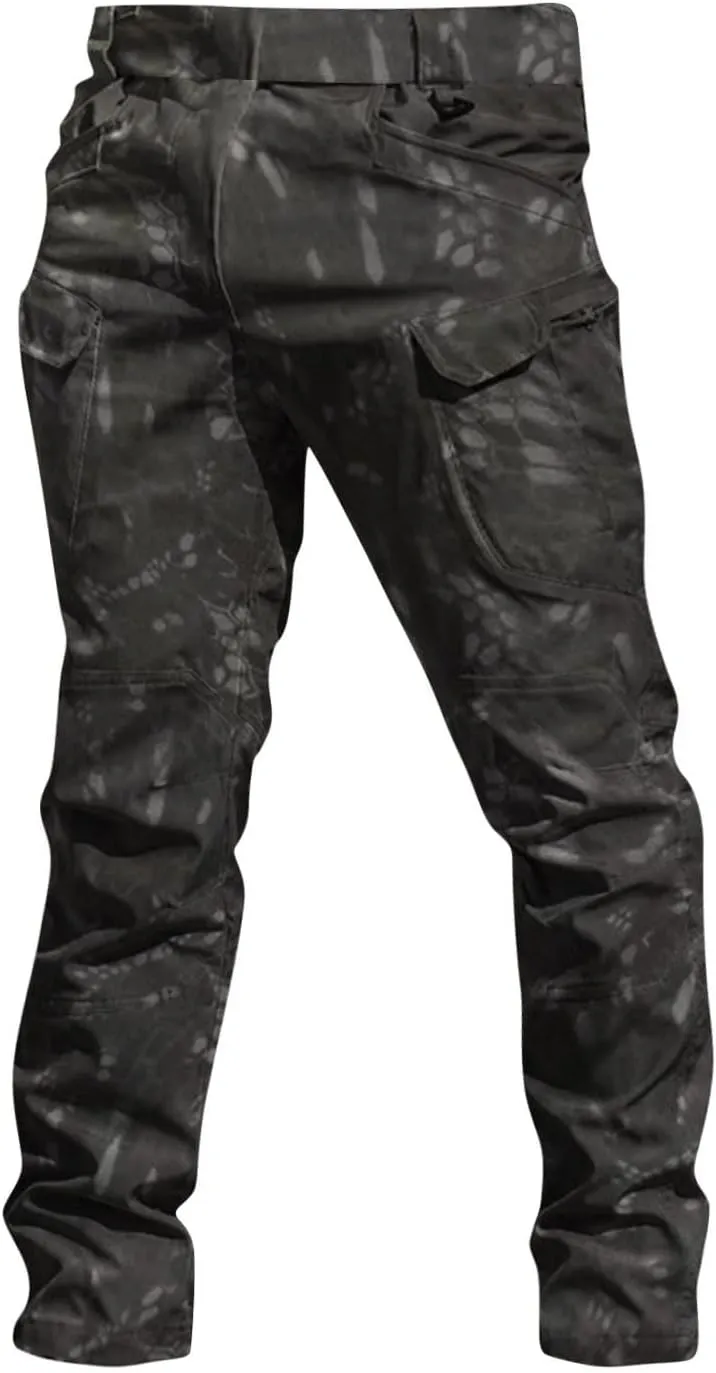 XIAXOGOOL Cargo Pants Men Baggy Sweatpants Mens Tactical Pants Stretch Camo Pant Pocket Hiking Workout Athletic Pants Outdoor